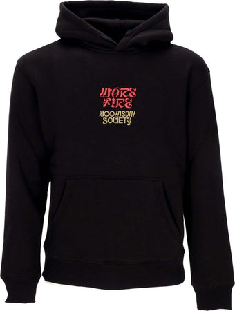 DOOMSDAY-Felpa-Cappuccio-Uomo-More-Fire-Hoodie-Black-da-uomo