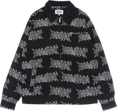 DOOMSDAY-Giacca-Coach-Jacket-Uomo-Graffpunk-Canvas-Jacket-Black-da-uomo