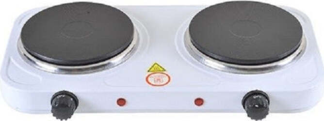 Doppia-Piastra-2-Piastre-Fornello-Elettrico-Viaggio-Ufficio-Campeggio-2000-Watt