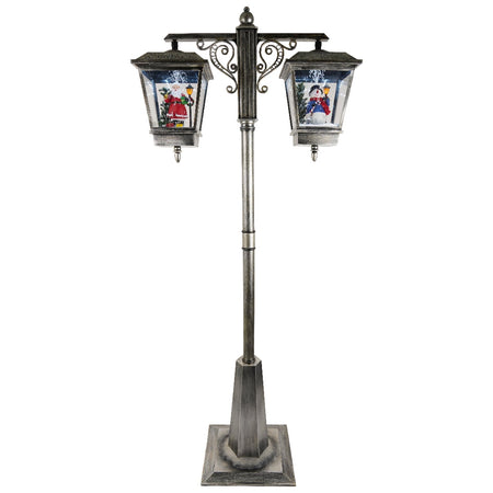 Lampione doppia lanterna decorazione natalizia da interno ed esterno h 180 cm