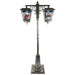 Lampione doppia lanterna decorazione natalizia da interno ed esterno h 180 cm