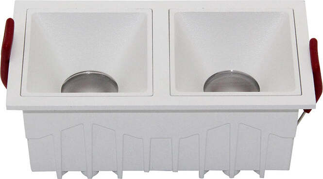 Doppio-Faretto-Da-Incasso-Moderno-Alfa-Alluminio-Bianco-Dimmerabile