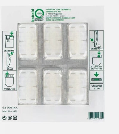 Dovina Profumini Originali Vorwerk Folletto 6 PCS
