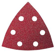 Foglio in carta abrasiva a delta adatta per levigatrice, confezione da 5 pezzi