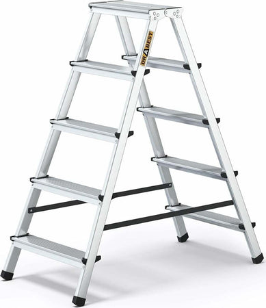 Drabest-Scala-A-3/4/5-Gradini-In-Alluminio-Bifacciale-Per-Uso-Domestico---Portata-125kg