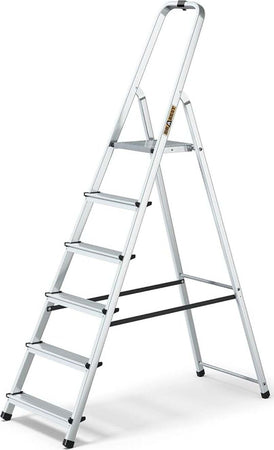 Drabest-Scala-Domestica-3/4/5/6/7/8-Gradini-In-Alluminio-Con-Arco-Atecnica-Sca04p-Portata-125-Kg