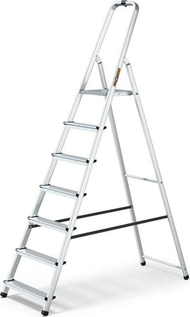 Drabest-Scala-Domestica-3/4/5/6/7/8-Gradini-In-Alluminio-Con-Arco-Atecnica-Sca04p-Portata-125-Kg