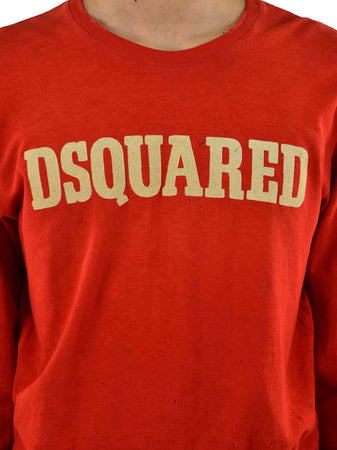 Dsquared-2-Felpa-Rossa-Uomo-Cotone-Logo-Mod.S74GC0635S21713307-da-uomo