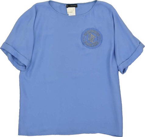 Dsquared-2-T-Shirt-Blu-Donna-Seta-Logo-Mod.S75NC0347S41339083-da-donna