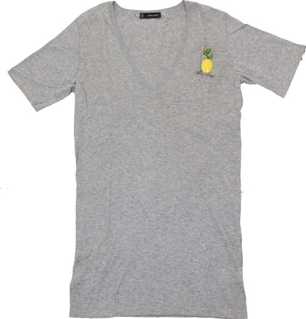 Dsquared-2-T-Shirt-Lunga-Grigia-Donna-Cotone-Logo-Mod.S72HA0369S14270091-da-donna