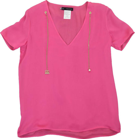 Dsquared-2-T-Shirt-Rosa-Donna-Seta-Pendenti-a-Catena-Mod.S72NC0403S39499053-da-donna