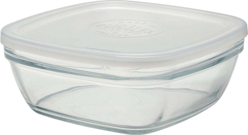 DURALEX-Ciotola-Quadrata-impilabile-con-Coperchio-Smerigliato,-23-cm