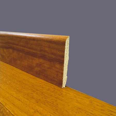 BATTISCOPA BC in legno MASSELLO impiallacciato VERO LEGNO DI DOUSSIE' 70x10 verniciato opaco poro aperto - Eternal Parquet