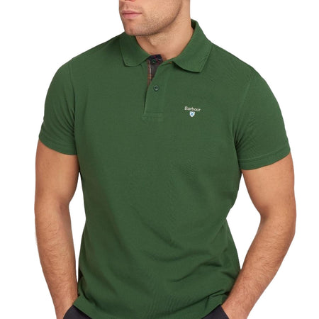BARBOUR polo uomo barbour - tartan pique polo - verde da uomo