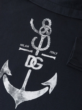 Dolce & Gabbana Felpa con stampa Marina da uomo