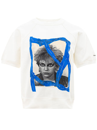 Maison Margiela Felpa Mezze Maniche con Stampa da donna