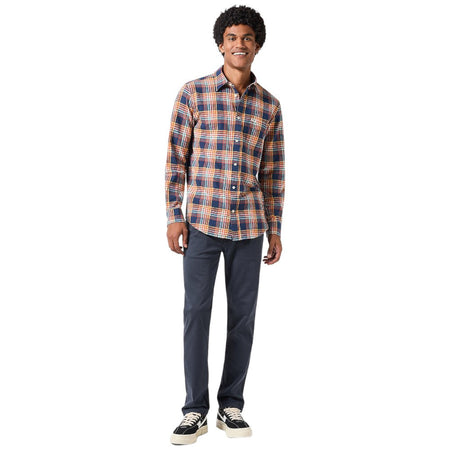 Wrangler pantalone dark navy Lartston slim tapered 112350798 Pantaloni Wrangler