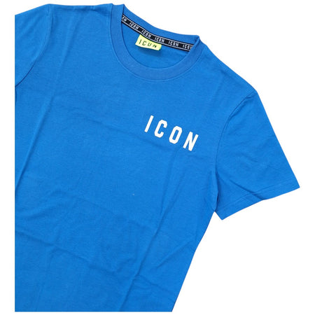 ICON t-shirt blu oceano logo lato cuore ICUS2S5T022 T-shirt ICON