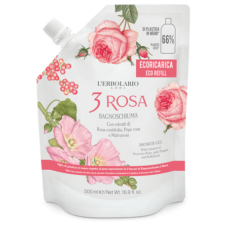 Ecoricarica Bagnoschiuma 3 Rosa 500ml
