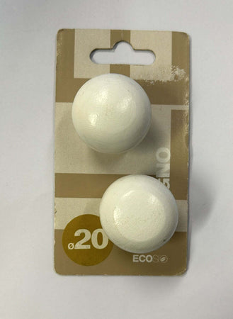 ECOSI'---FINALE-PER-BASTONI-DIAMETRO-20MM-IN-LEGNO-BIANCO-POMOLO
