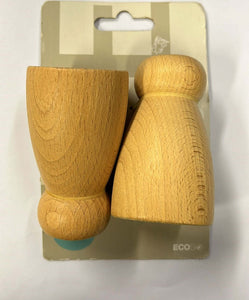 ECOSI'---FINALE-PER-BASTONI-DIAMETRO-28MM-IN-LEGNO-NATURALE***