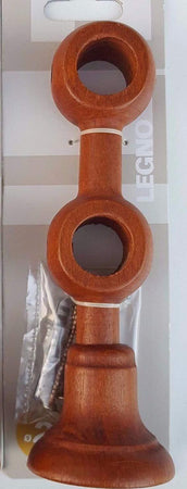 ECOSI'---SUPPORTO-DOPPIO-CHIUSO-PER-BASTONI-D.-20-IN-LEGNO-CILIEGIO***
