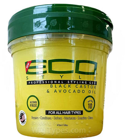 Ecostyler Styling Gel Black Castor & Avocado Oil16oz Gel Per Capelli
