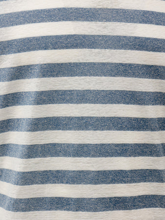 Gran Sasso T-Shirt a Righe in Cotone Fiammato da uomo