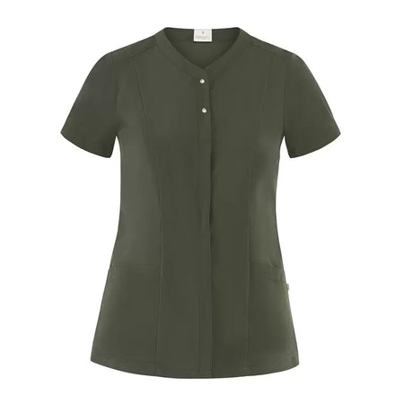 Casacca Anita Verde Militare Casacca Donna Manica Corta Estetica Medicale Acconciature