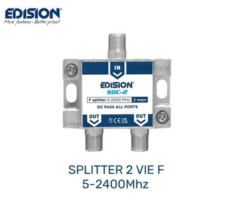 Splitter 2 Vie F 5-2400Mhz Satellitare e Terrestre EDISION SDC-2