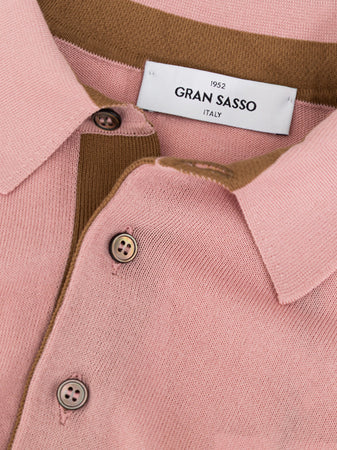 Gran Sasso Polo Knitting Pattern in Rosa da uomo