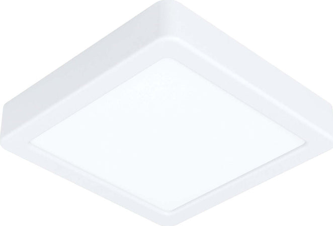 EGLO---PLAFONIERA-FUEVA-5-QUADRATA-A-LED-IN-METALLO-BIANCO-12W-WARM-WHITE-160-MM