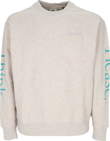 ELEMENT-Felpa-Girocollo-Uomo-Please-Crewneck-X-Smokey-Bear-Oatmeal-Heather-da-uomo