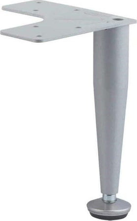 ELEMENT-SYSTEM---PIEDE-CONICO-IN-METALLO-CON-FLANGIA-TRIANGOLARE-H100-ALLUMINIO
