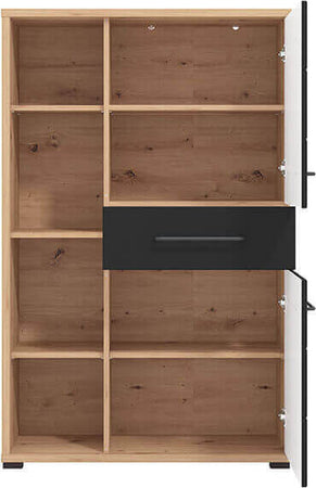 ELLIE---madia-due-ante-quattro-cassetti-moderna-cm-89,5-x-40-x-141,5-h-Antracite-Milani-Home