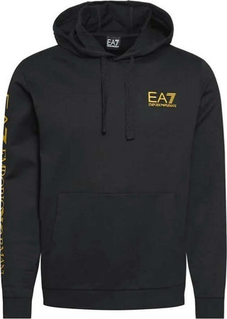 Emporio Armani Ae7 Felpa Uomo Tinta Unita Nera Felpa Con Cappuccio in Morbido Cotone Felpa Casual Logo a Contrasto Tasca Frontale a Marsupio Moda/Uomo/Abbigliamento/Felpe/Felpe con cappuccio Euforia - Bronte, Commerciovirtuoso.it