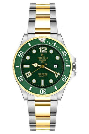 Emporio Limited - Orologio Al Quarzo Firenze Argento/Oro/Verde - 1267