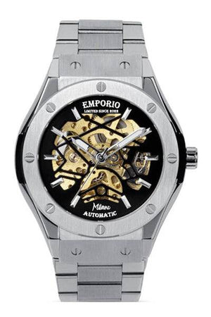 Emporio Limited - Orologio Automatico Milano Argento/Nero - 1281