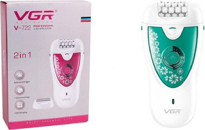 Epilatore-Depilatore-2in1-Rasoio-Professionale-Elettrico-Senza-Fili-Trimmer-V722