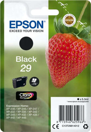 Epson - Cartuccia ink - 29 - Nero - C13T29814012 - 5 3ml Elettronica/Informatica/Stampanti e accessori/Accessori per stampanti a inchiostro e laser/Cartucce d'inchiostro Eurocartuccia - Pavullo, Commerciovirtuoso.it