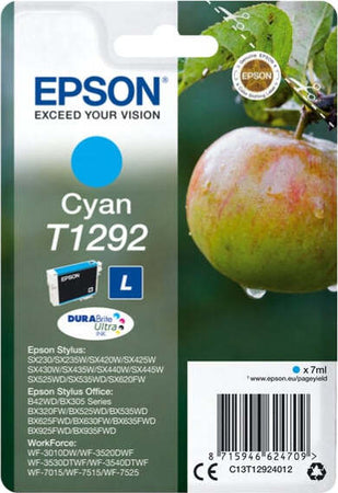 Epson - Cartuccia ink - Ciano - T1292 - C13T12924012 - 7ml Elettronica/Informatica/Stampanti e accessori/Accessori per stampanti a inchiostro e laser/Cartucce d'inchiostro Eurocartuccia - Pavullo, Commerciovirtuoso.it