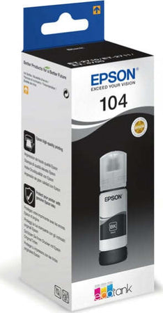 Epson - Tanica - 104 - Nero - C13T00P140 - 65ml Elettronica/Informatica/Stampanti e accessori/Accessori per stampanti a inchiostro e laser/Cartucce d'inchiostro Eurocartuccia - Pavullo, Commerciovirtuoso.it