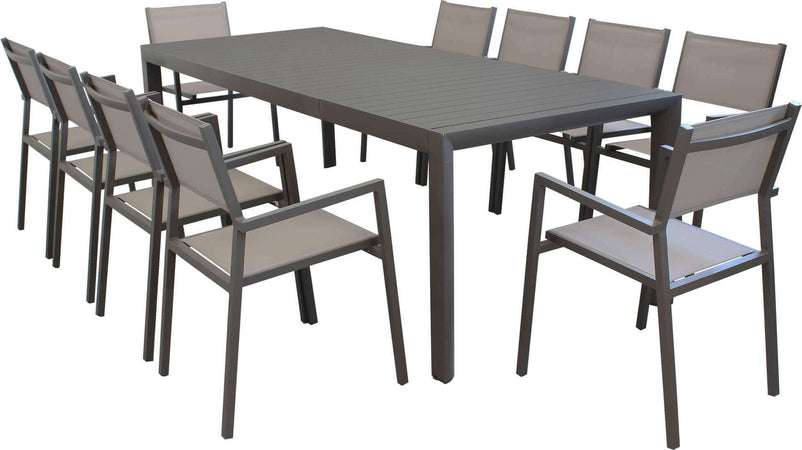EQUITATUS---set-tavolo-in-alluminio-cm-180/240x100x75-h-con-10-sedute-Taupe-Milani-Home