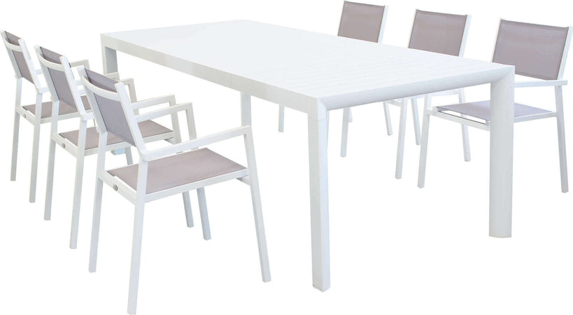 EQUITATUS---set-tavolo-in-alluminio-cm-180/240x100x75-h-con-6-sedute-Bianco-Milani-Home