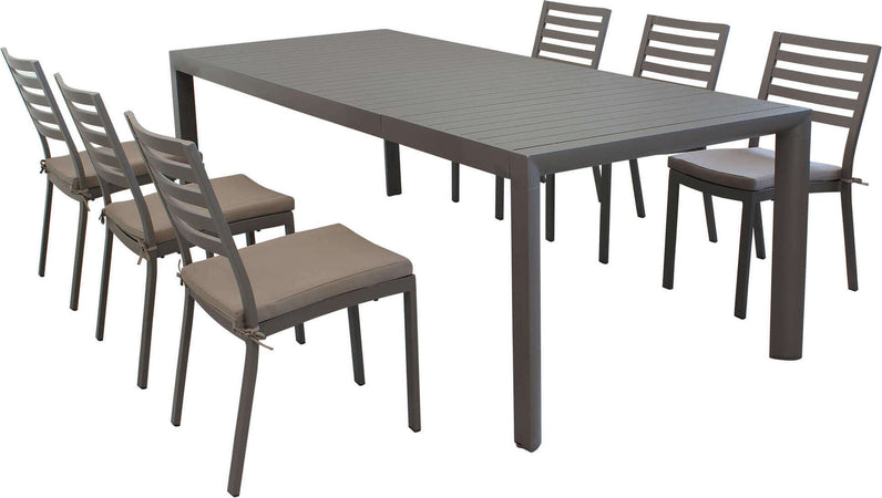 EQUITATUS---set-tavolo-in-alluminio-cm-180/240x100x75-h-con-6-sedute-Taupe-Milani-Home