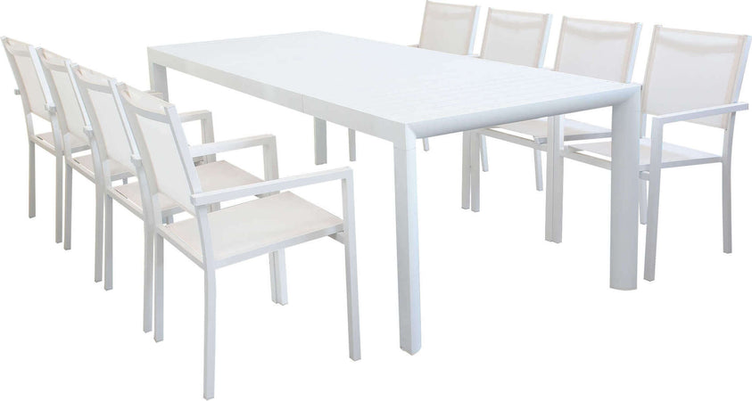 EQUITATUS---set-tavolo-in-alluminio-cm-180/240x100x75-h-con-8-sedute-Bianco-Milani-Home
