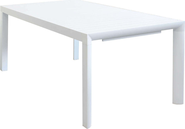 EQUITATUS---tavolo-da-giardino-allungabile-in-alluminio-180/240x100-Bianco-Milani-Home