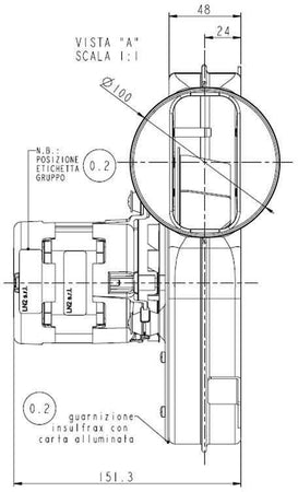 Estrattore 70W Pl30-010 Flangia Diametro 100Mm 14706002