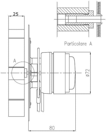 Estrattore Fandis Vfc2g23 Con Ventola H. 25Mm 23/27W Per Stufe Edilkamin Modello Soleil Karnek Ravelli Puros 14706007