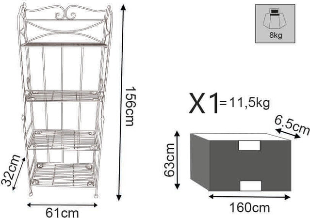 Etagère-In-Metallo-4-Piani-Bianco-Milani-Home
